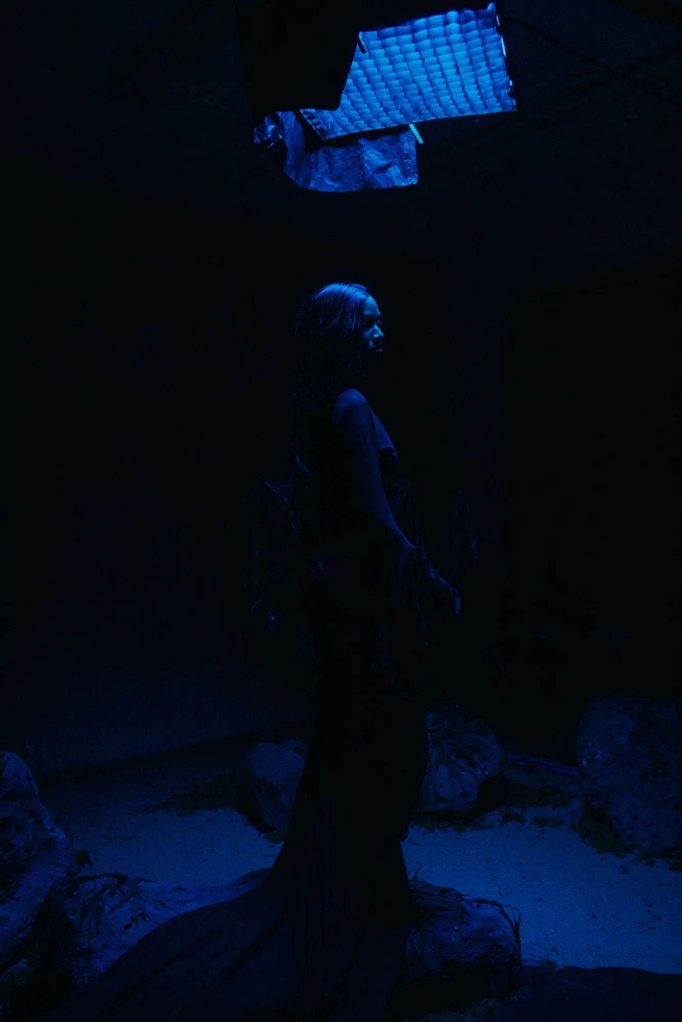 All-black lace and sheer look from Anthony Rivera’s DUNGEON FW23 collection (2)
